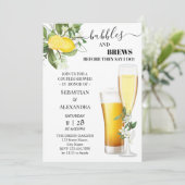 Grünblasen und Brausekupf Dusche Einladung (Stehend Vorderseite)