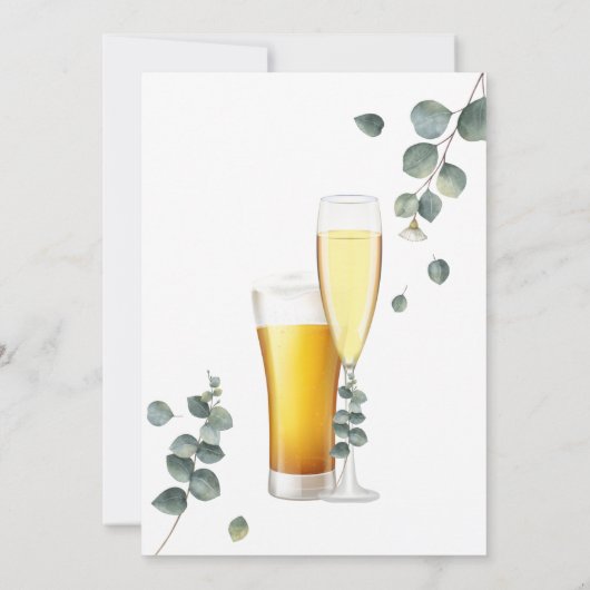 Grünblasen und Brausekupf Dusche Einladung (Rückseite)