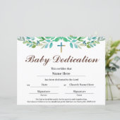 Grünblatt Baby Dedication Certificate (Stehend Vorderseite)