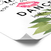 Grünblätterblättern Damen BATHROOM Hochzeitszeiche Poster (Ecke)