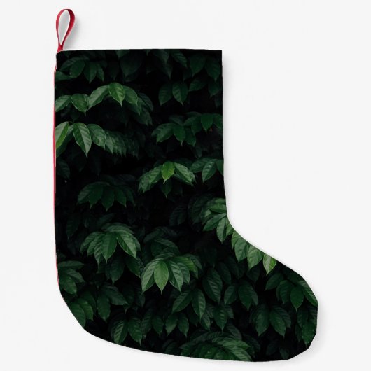 GRÜNBLÄTTERIGER BAUM KLEINER WEIHNACHTSSTRUMPF (Vorderseite)