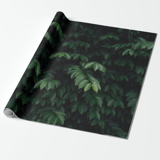 GRÜNBLÄTTRIGER BAUM GESCHENKPAPIER (Ungerollt)