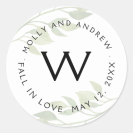 Grünblättriger STICKER Party/Hochzeit