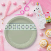 Grünblau und Aquamarin Pappteller (Party)