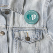 Grünblau-Weißer Monat der Aufklärung über Gebärmut Button (Beispiel)