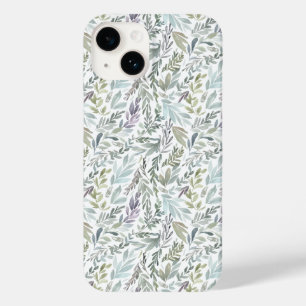 Grünblaue botanische Aquarellmalerei Case-Mate iPhone 14 Hülle