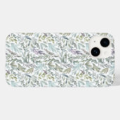 Grünblaue botanische Aquarellmalerei Case-Mate iPhone Hülle (Rückseite (Horizontal))