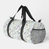 Grünblaue botanische Aquarellmalerei Duffle Bag (Rechte Ecke)