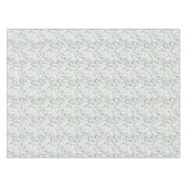 Grünblaue botanische Aquarellmalerei Tischdecke (Vorderseite (Horizontal))