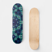 Grünblaue Ornamente Skateboard (Vorderseite)