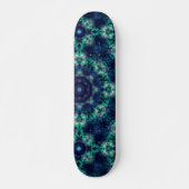 Grünblaue Ornamente Skateboard (Vorne)