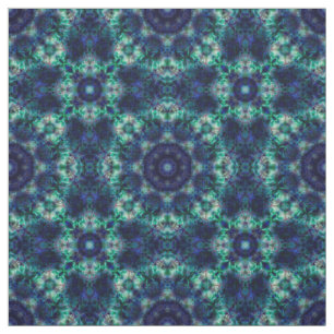 Grünblaue Ornamente Stoff