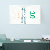 Grünblauer 20. Jahrestag Name Datum Orange Banner (Messeveranstaltung)