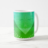 Grünblaustufen Kaffeetasse (VorderseiteRechts)