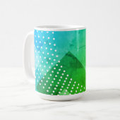 Grünblaustufen Kaffeetasse (Vorderseite Links)