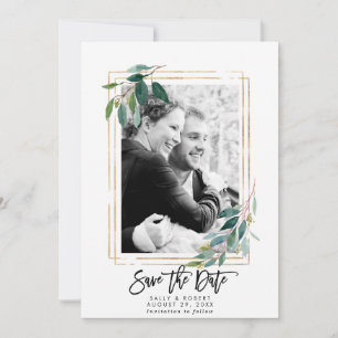 GrünblumenFoto, das Save the Date Karte wedding