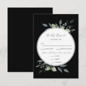 Grünbouquet RSVP Karte (Vorne/Hinten)