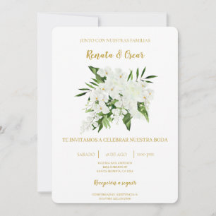 Grünbouquet Spanische Hochzeit Einladung
