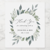 Grünbouquet Weinetikett (Einzelnes Label)