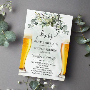 Grünbrauen bevor ich Paare Dusche Einladung