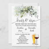 Grünbrauen und Weinkellner Dusche Einladung (Vorderseite)