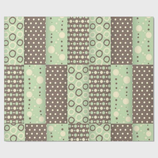 Grünbraun Geschenkpapier (Flach)