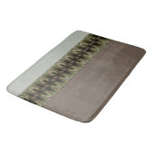 Grünbraun mit dekorativen Farbtönen Badematte (Schrägansicht)