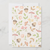 Grünbraune Boy Watercolor Waldtiere Einladung (Rückseite)