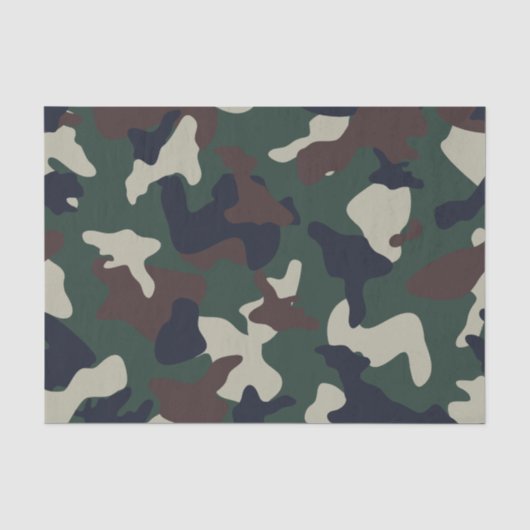 Grünbraune Camouflage Seidenpapier (Vorderseite)