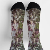Grünbraune, getarnte Camouflage aus gebrühtem Holz Socken (Oben)