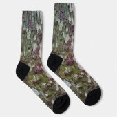 Grünbraune, getarnte Camouflage aus gebrühtem Holz Socken (Rechts)