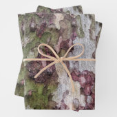 Grünbraune, graue Tarnholzrinde Geschenkpapier Set (Beispiel)