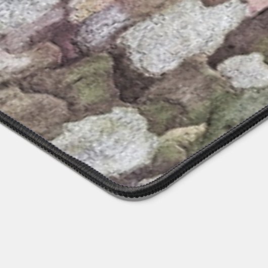 Grünbraune, graue Tarnholzrinde Monogram Schreibtischunterlage (Ecke)