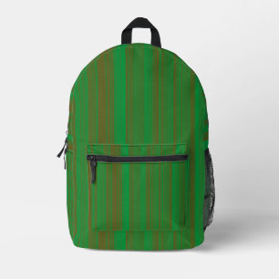 Grünbraune Streifen Bedruckter Rucksack