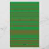 Grünbraune Streifen Briefpapier (Rückseite)