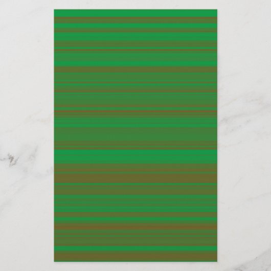 Grünbraune Streifen Briefpapier (Vorderseite)