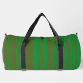 Grünbraune Streifen Duffle Bag (Rückseite)