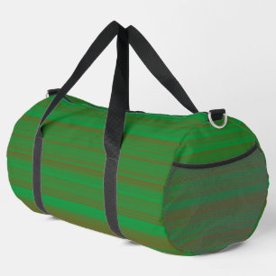 Grünbraune Streifen Duffle Bag