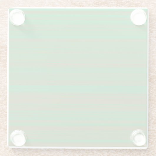 Grünbraune Streifen Glasuntersetzer (Rückseite)