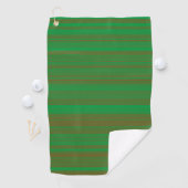 Grünbraune Streifen Golfhandtuch (Insitu)