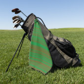 Grünbraune Streifen Golfhandtuch (Gras)