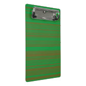 Grünbraune Streifen Mini Klemmbrett (Schrägansicht)