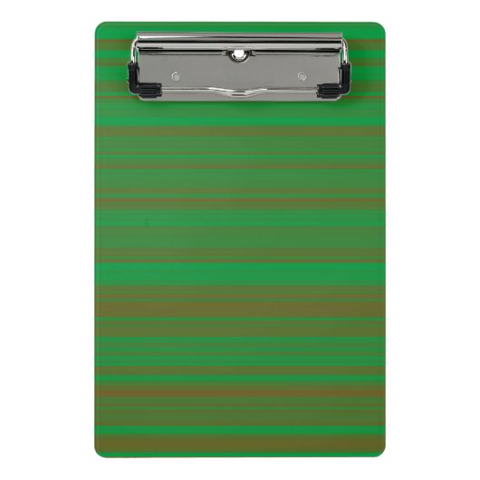 Grünbraune Streifen Mini Klemmbrett (Vorderseite)