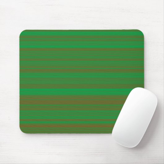 Grünbraune Streifen Mousepad (Mit Mouse)