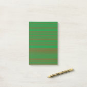Grünbraune Streifen Post-it Klebezettel (Auf Schreibtisch)