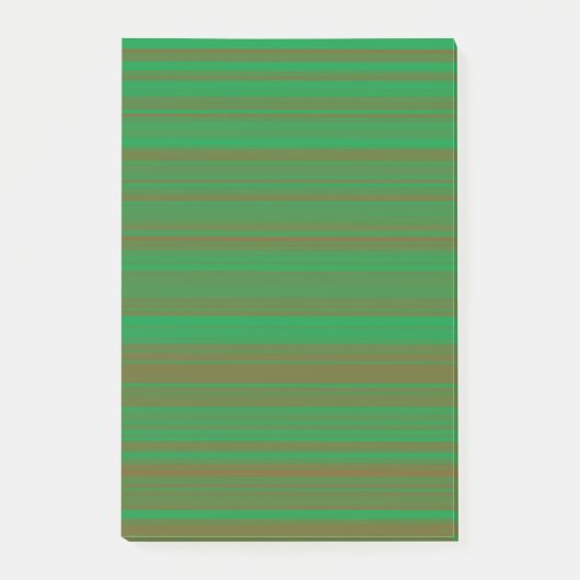 Grünbraune Streifen Post-it Klebezettel (Vorderseite)
