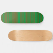Grünbraune Streifen Skateboard (Horizontal)