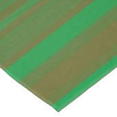 Grünbraune Streifen Tischdecke (Schrägansicht)