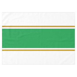 Grünbraune, weiße Streifen Tischdecke