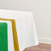Grünbraune, weiße Streifen Tischdecke (Beispiel)